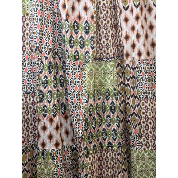 LIVERPOOL LOS ANGELES Tiered Geo Patchwork Boho Maxi Skirt Size Large NWT - Picture 10 of 11